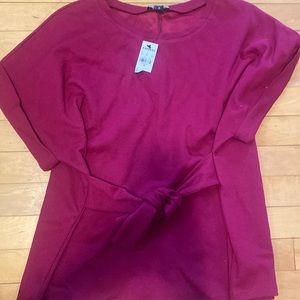 Fushia Express too with tie belt in front